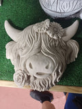 STONE LIGHLAND COW PLAQUE